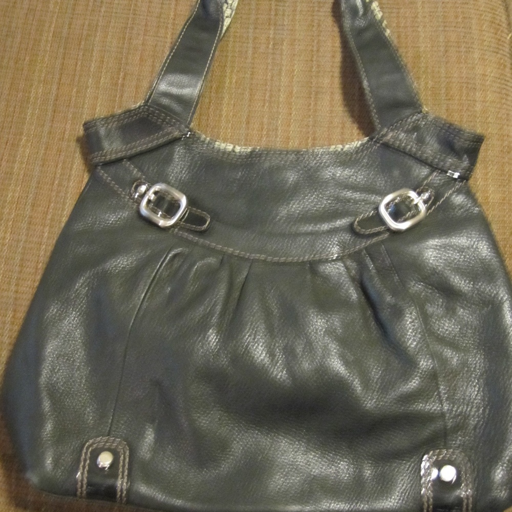 Fossil Black Leather Weekender handbag